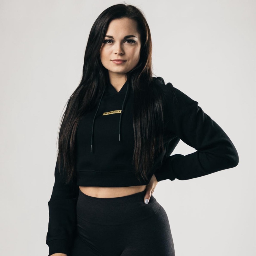 Alphalete Cropped Logo Hoodie